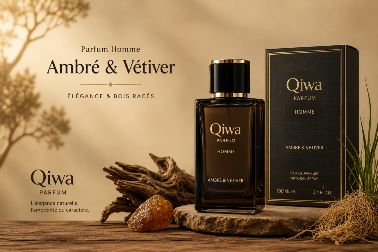Parfum Homme Ambré et Vétiver