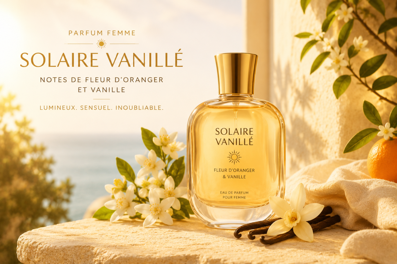Parfum femme solaire vanillé